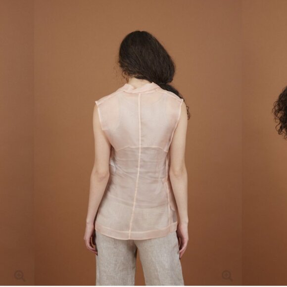 Tela9 Vest Top Gilet Lunatica Jacket in White - Picture 9 of 11